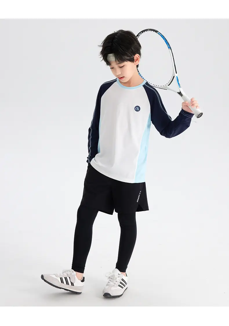 Boys Tennis T-Shirt White Purple Quick Dry 2025 — feature 20