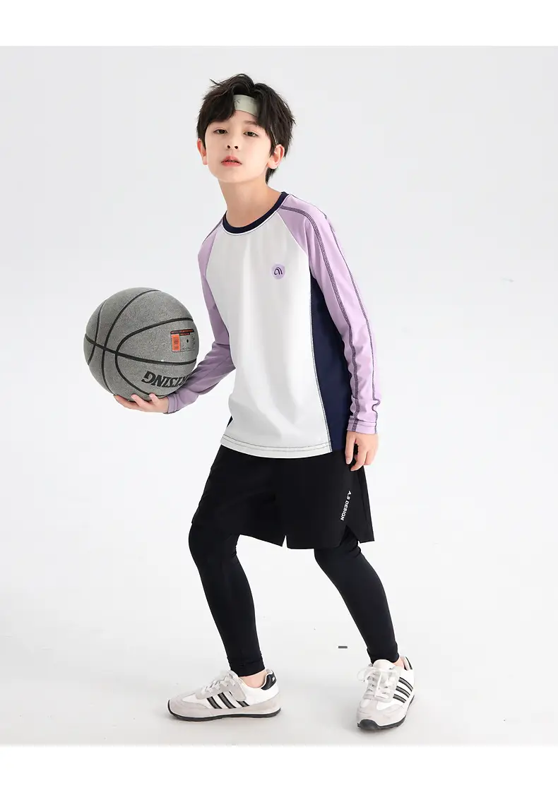 Boys Tennis T-Shirt White Purple Quick Dry 2025 — feature 22