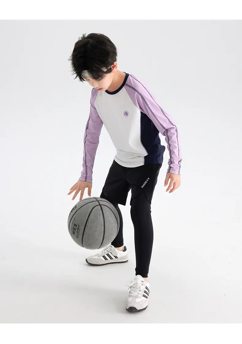 Boys Tennis T-Shirt White Purple Quick Dry 2025 — feature 26