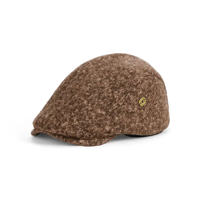 Men's Fleece Lined Painter's Hat Brown Duck Tongue Forward - Image 7