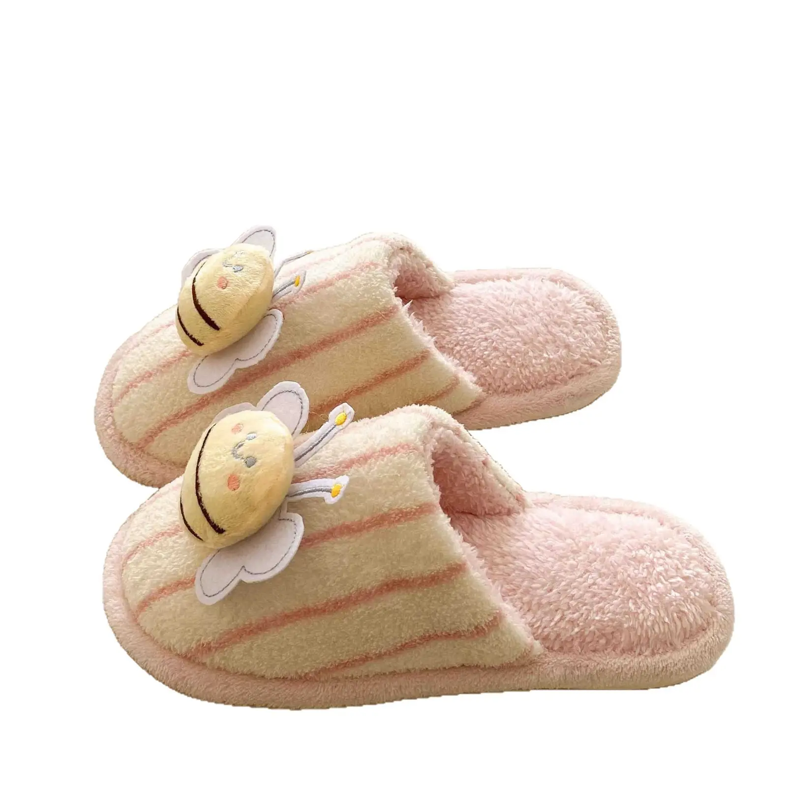 2025 Cute Little Bee Warm Cotton Slippers Women Winter - Image 8