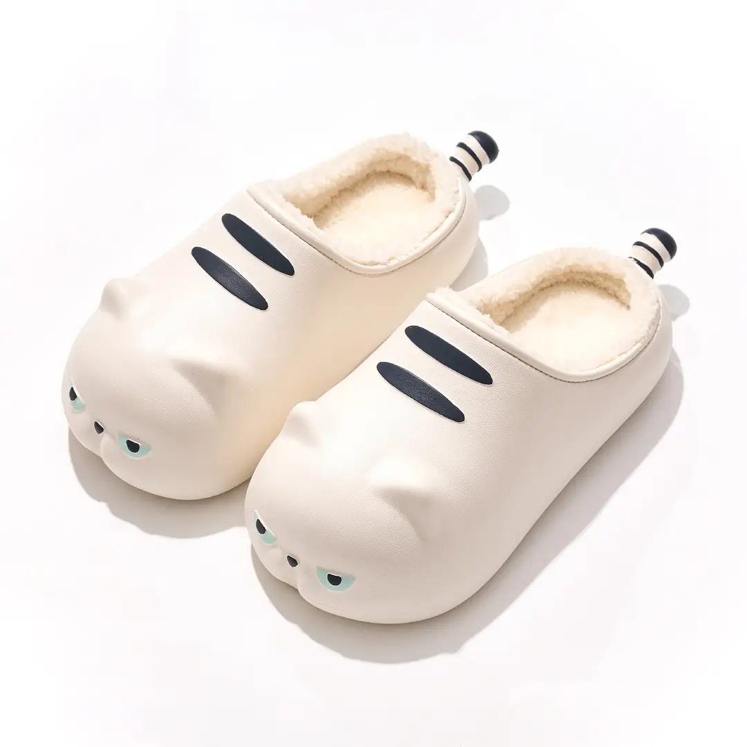 Cute Cotton Slippers for Women to Wear Outside, Cartoon Garfield Baotou Cotton Slippers, Versatile, Comfortable, Warm, Home Waterproof in Winter - Image 8