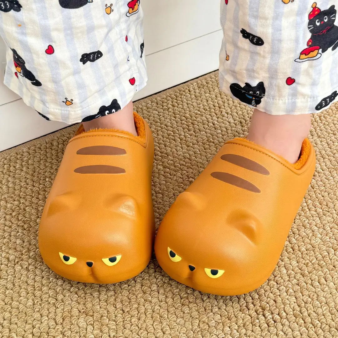 Cute Cotton Slippers for Women to Wear Outside, Cartoon Garfield Baotou Cotton Slippers, Versatile, Comfortable, Warm, Home Waterproof in Winter — feature 5