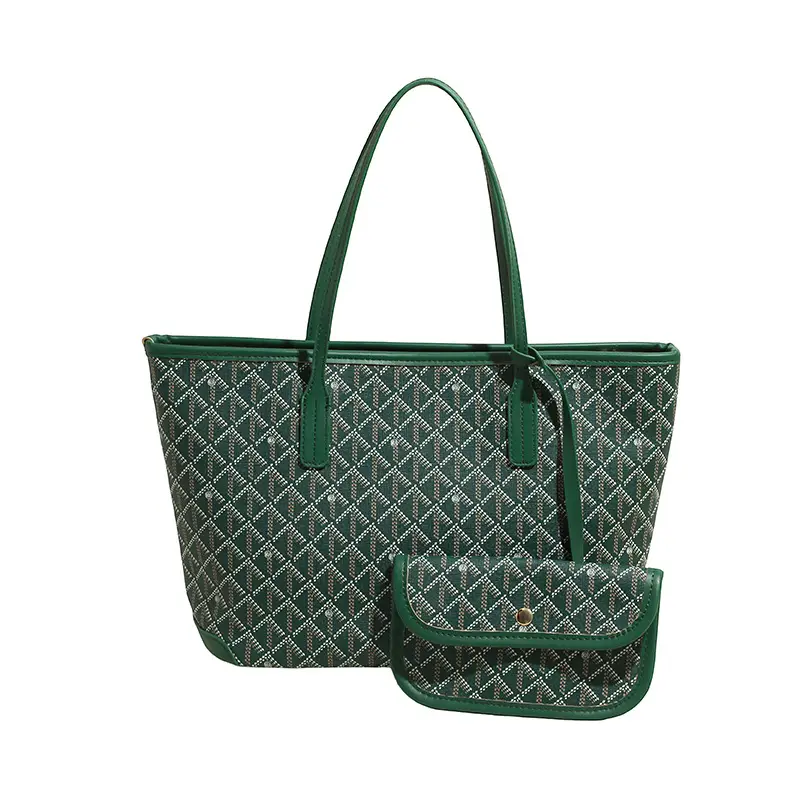 Women Large Capacity Tote Bag with Leather Handle Set - Image 15
