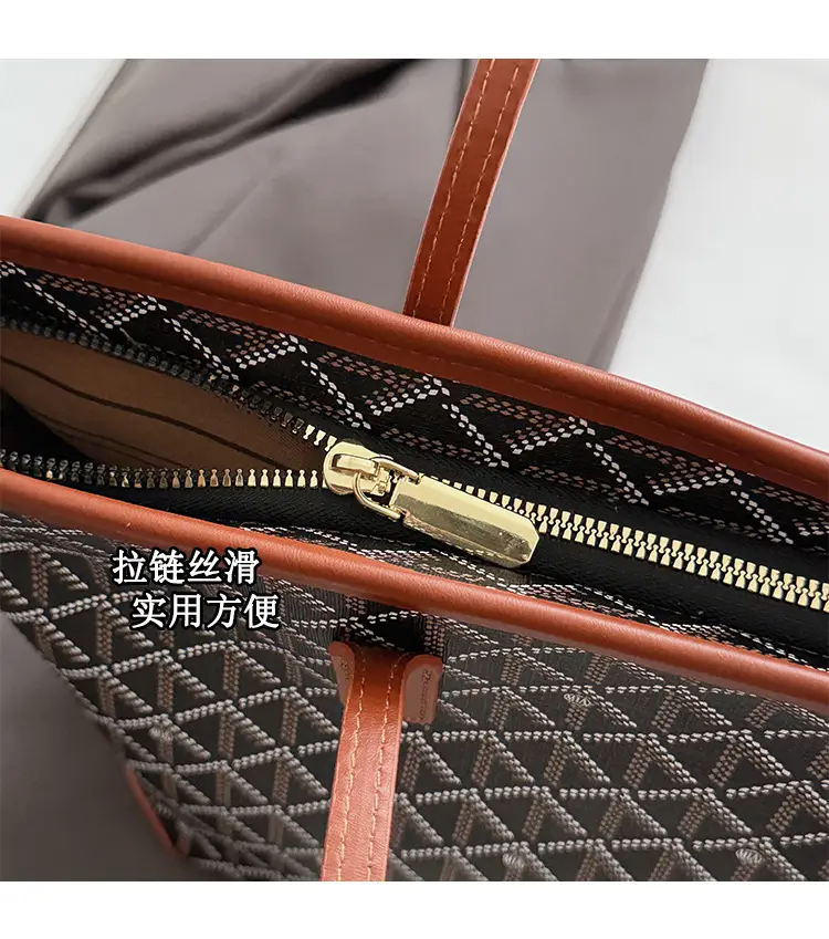 Women Large Capacity Tote Bag with Leather Handle Set — feature 5