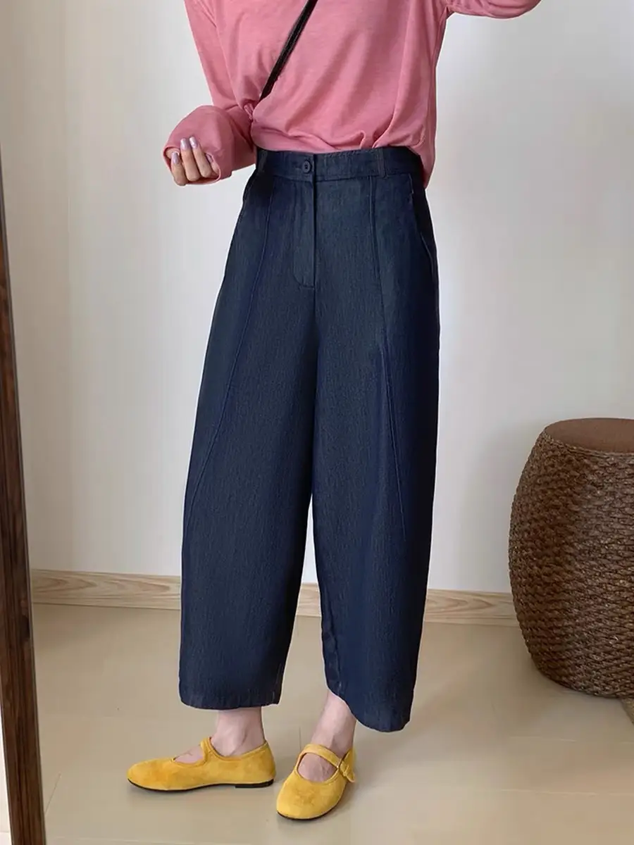 Dark Blue Harem Jeans Plus Size Pear Shaped Figure — feature 1
