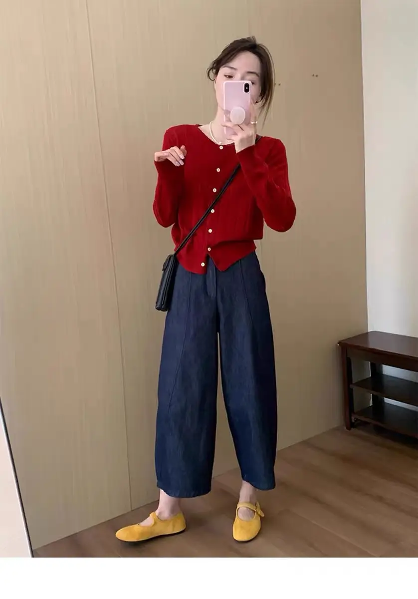 Dark Blue Harem Jeans Plus Size Pear Shaped Figure — feature 12