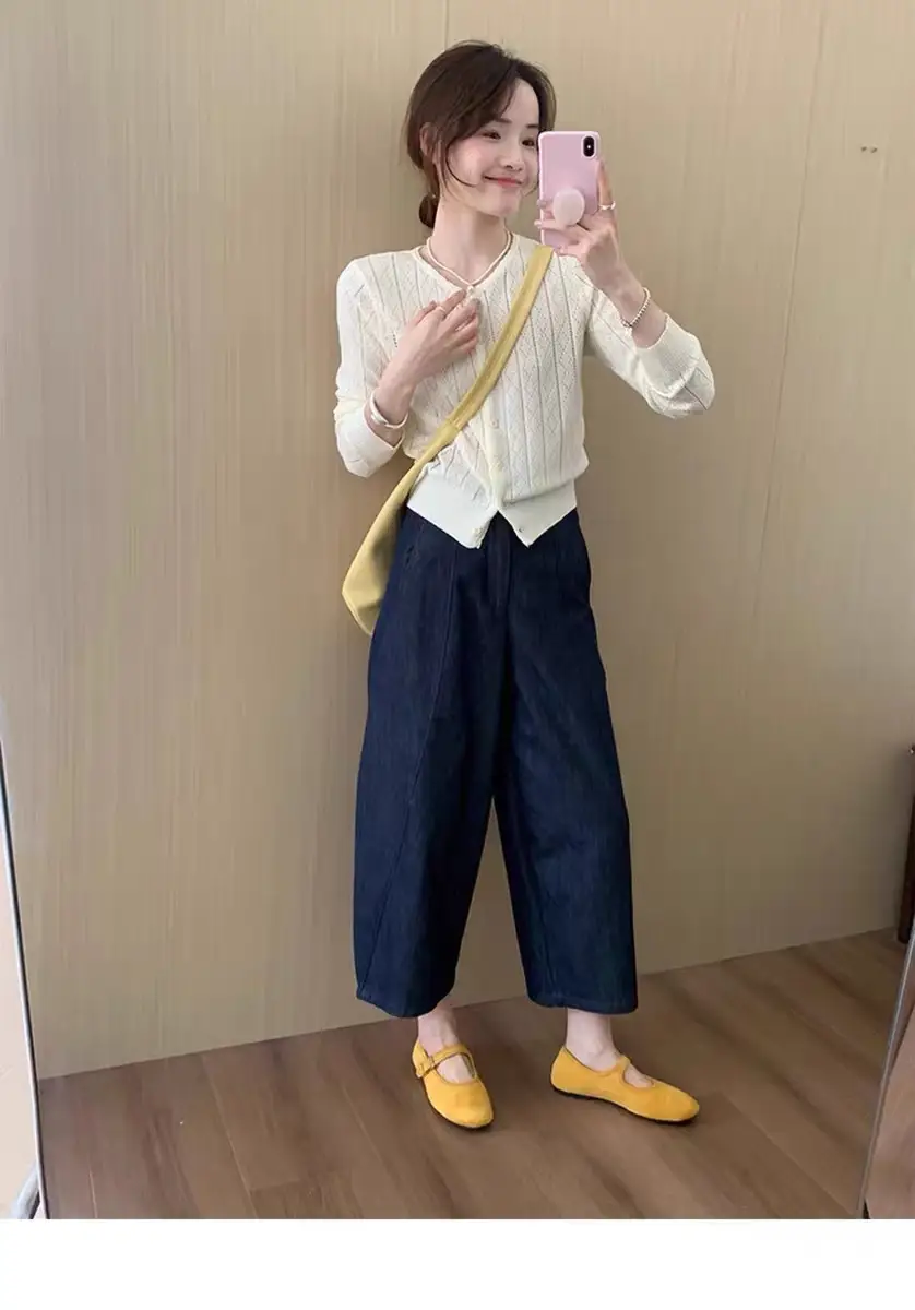 Dark Blue Harem Jeans Plus Size Pear Shaped Figure — feature 13