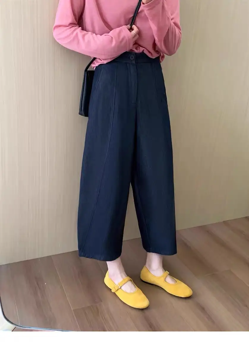 Dark Blue Harem Jeans Plus Size Pear Shaped Figure — feature 8