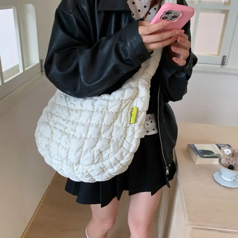 2025 New Pleated White Underarm Bag for Women - Image 6