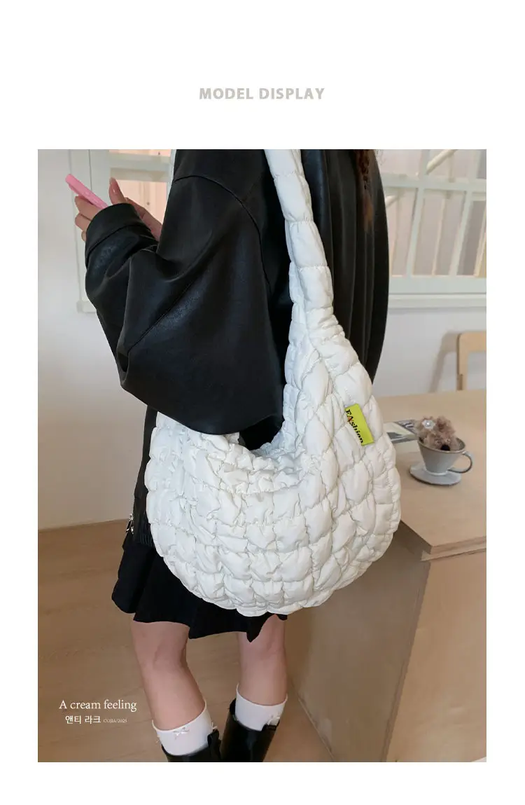 2025 New Pleated White Underarm Bag for Women — feature 3