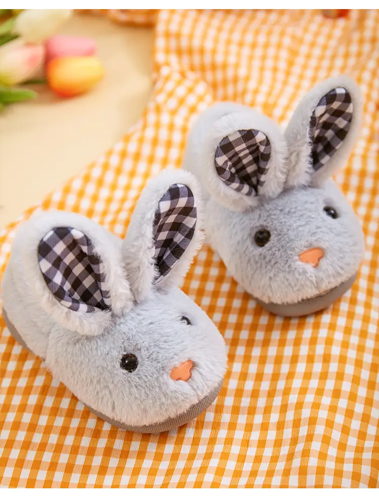 Children's Cotton Slippers Autumn and Winter Girls Boys Baby Bags and Kidsren's Cotton Shoes Warm Home Indoor Furry Slippers — feature 15