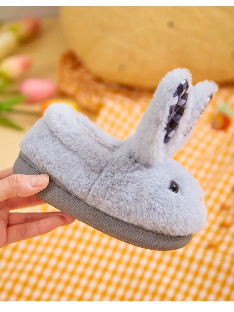 Children's Cotton Slippers Autumn and Winter Girls Boys Baby Bags and Kidsren's Cotton Shoes Warm Home Indoor Furry Slippers — feature 18