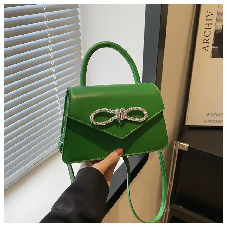 Green Bow Stitching Women's Shoulder Bag — feature 13