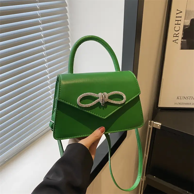 Green Bow Stitching Women's Shoulder Bag - Image 5