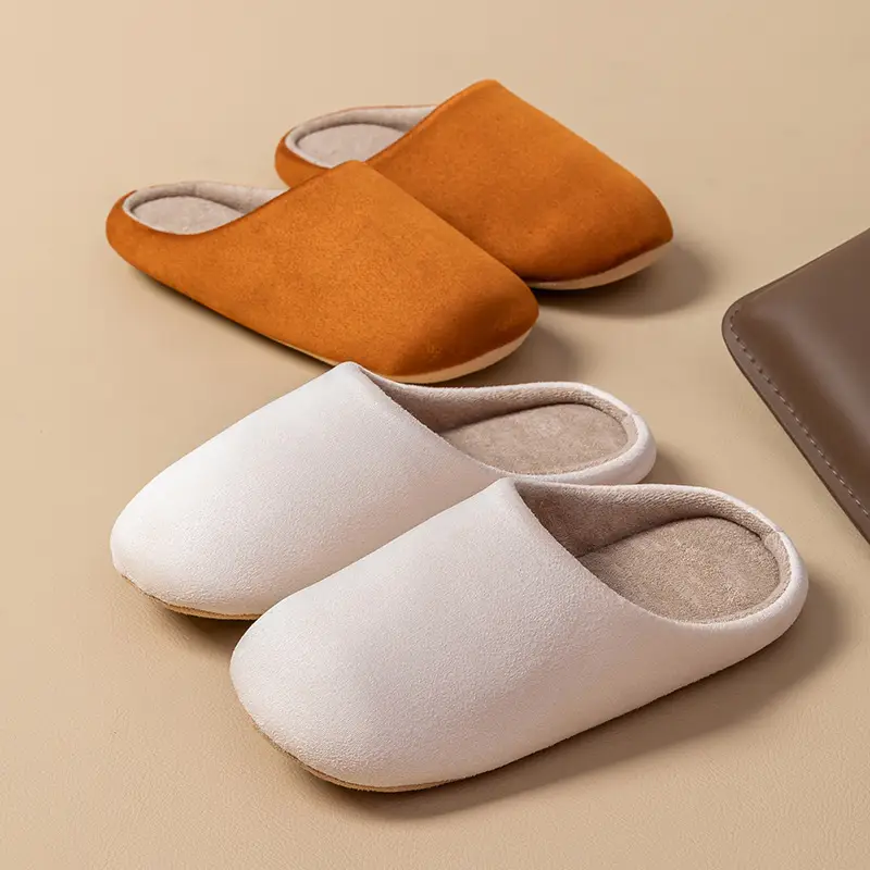 Cixi Cotton Slippers for Women in Autumn and Winter for Couples at Home Indoor Confinement Warm Non-Slip Plush Home Cotton Slippers for Men
