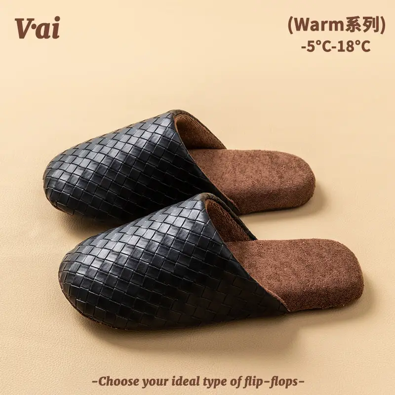 Cixi Cotton Slippers for Women in Autumn and Winter for Couples at Home Indoor Confinement Warm Non-Slip Plush Home Cotton Slippers for Men