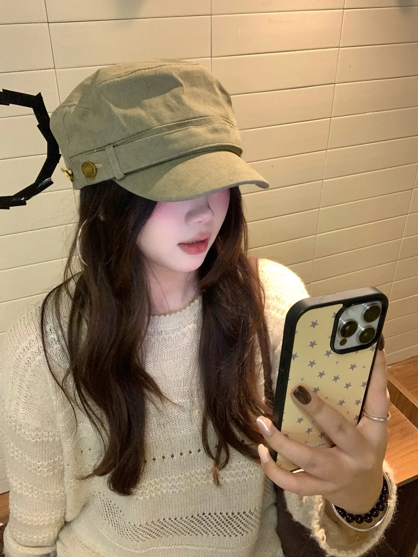 Japanese Retro Duckbill Cap Women Brown Black Maroon Olive — feature 3