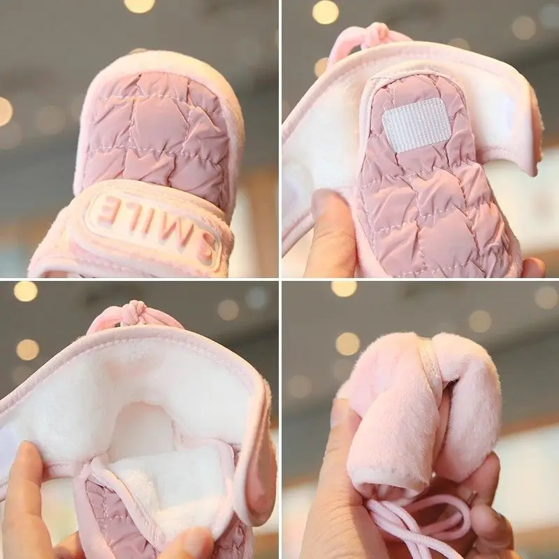 Baby Shoes for Girls Boys Fleece Lined Warm Soft Soles 6-12M