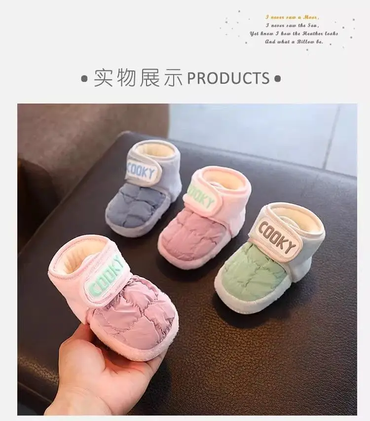 Baby Shoes for Girls Boys Fleece Lined Warm Soft Soles 6-12M — feature 6
