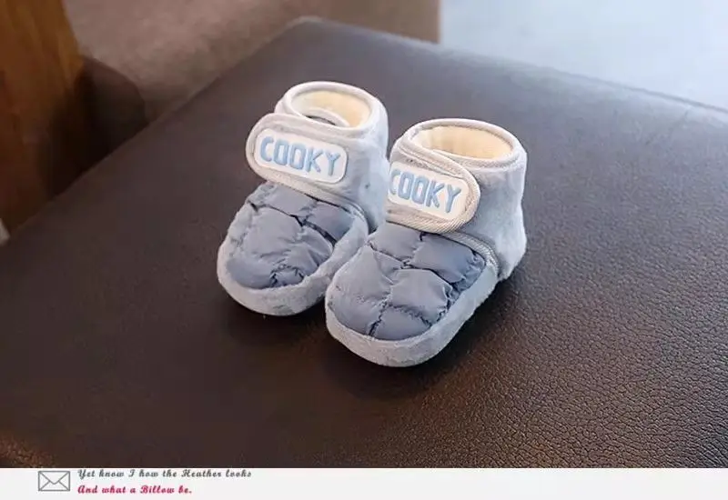 Baby Shoes for Girls Boys Fleece Lined Warm Soft Soles 6-12M — feature 9