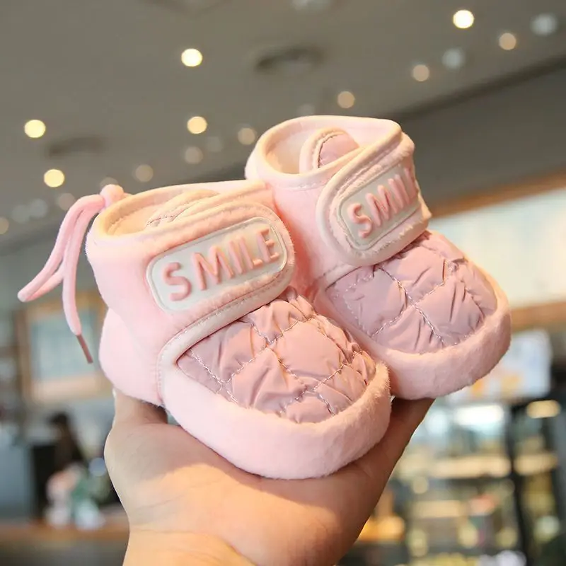 Baby Shoes for Girls Boys Fleece Lined Warm Soft Soles 6-12M