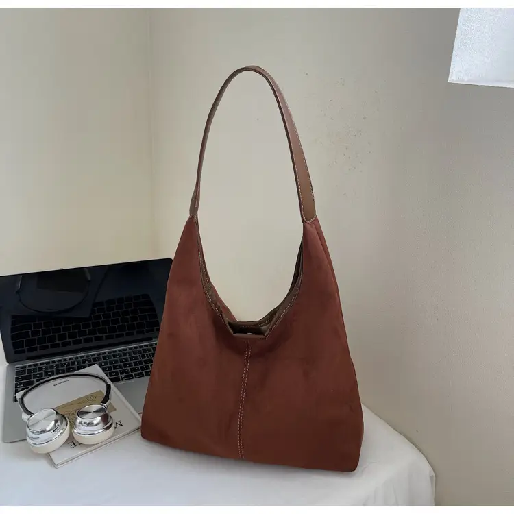 2026 Women's Maillard Suede Shoulder Bag Large Capacity - Image 5