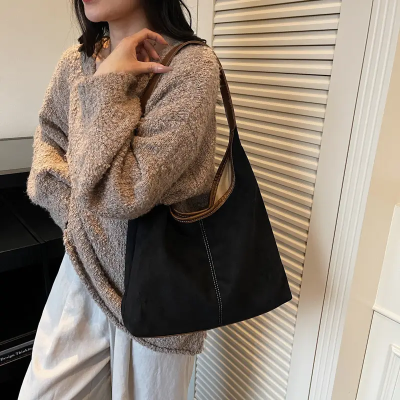 2026 Women's Maillard Suede Shoulder Bag Large Capacity - Image 8
