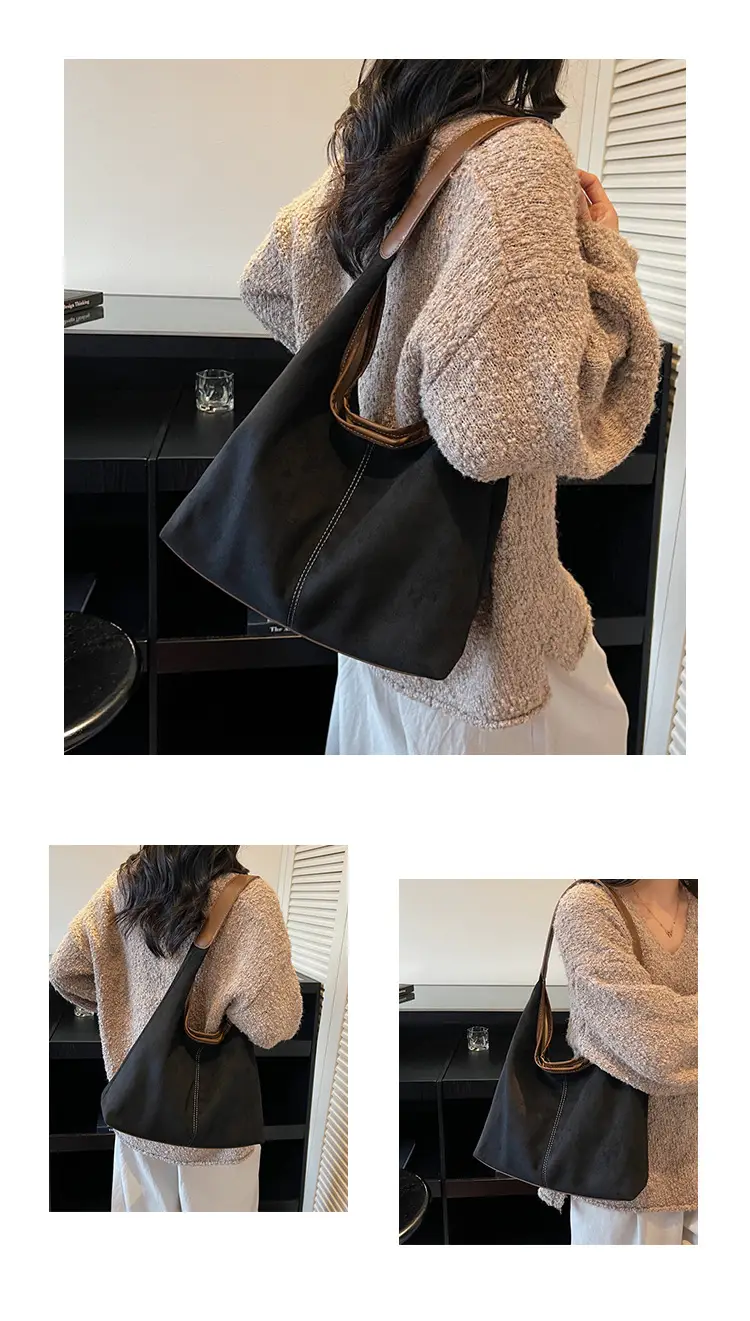 2026 Women's Maillard Suede Shoulder Bag Large Capacity — feature 11