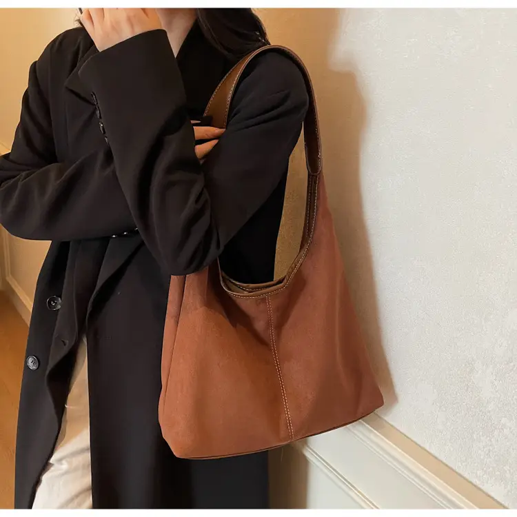 2026 Women's Maillard Suede Shoulder Bag Large Capacity — feature 18