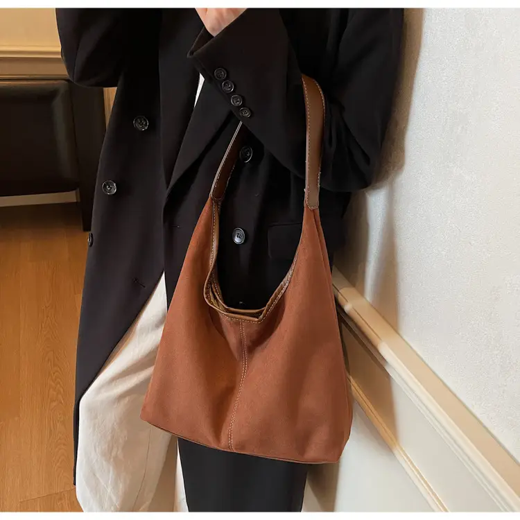 2026 Women's Maillard Suede Shoulder Bag Large Capacity — feature 19