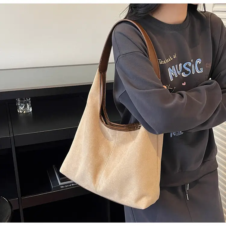 2026 Women's Maillard Suede Shoulder Bag Large Capacity — feature 25