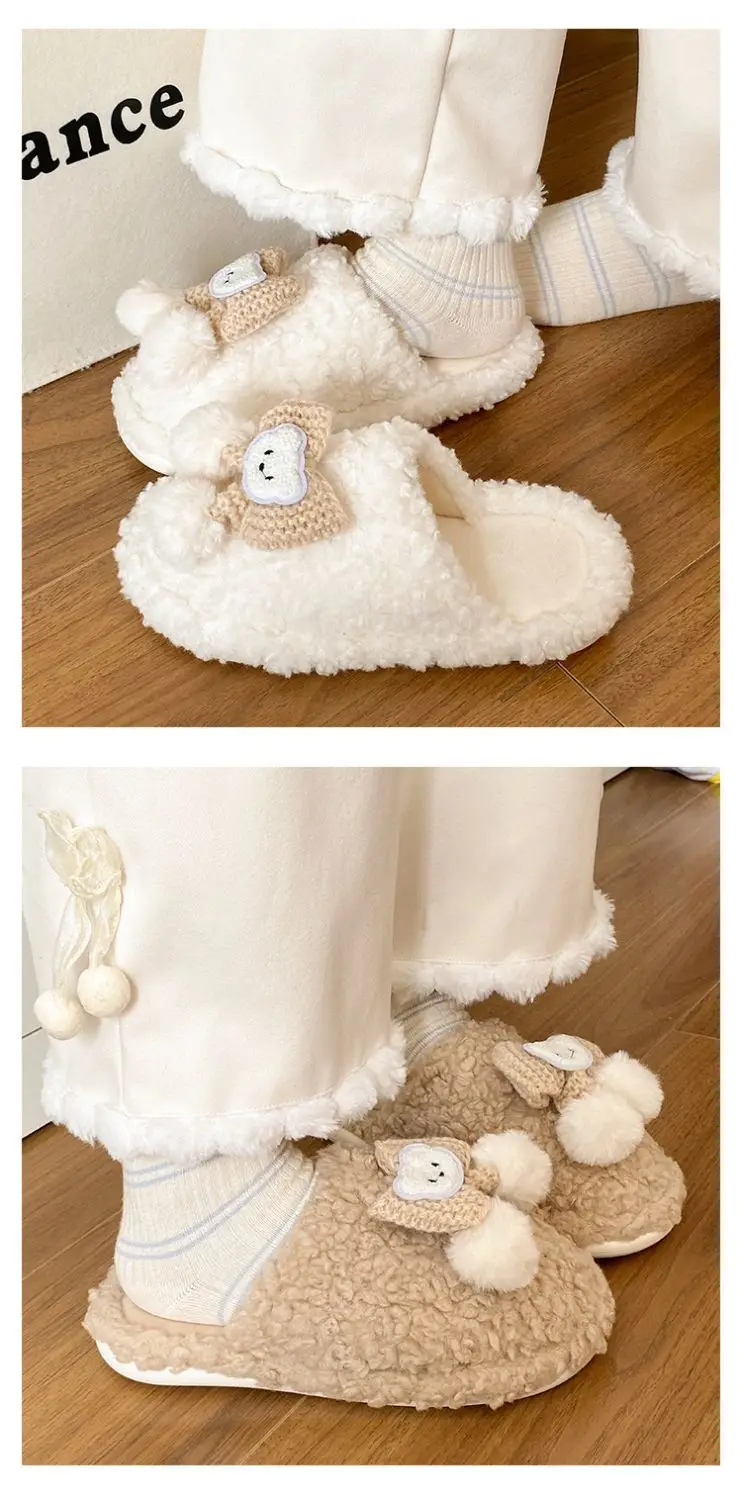 Soft Bear Cartoon Flats for Women 2025 Winter — feature 14