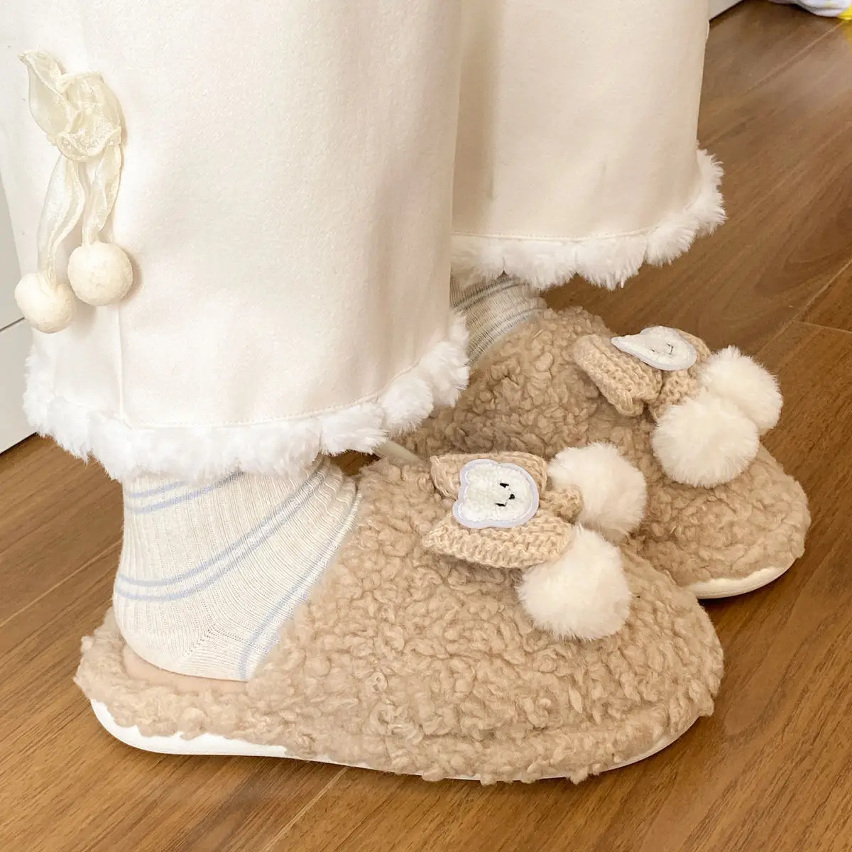 Soft Bear Cartoon Flats for Women 2025 Winter — feature 29