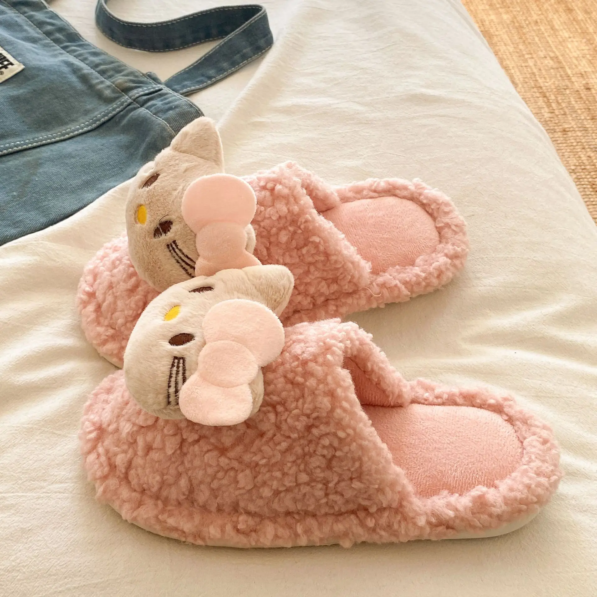 Soft Bear Cartoon Flats for Women 2025 Winter - Image 13