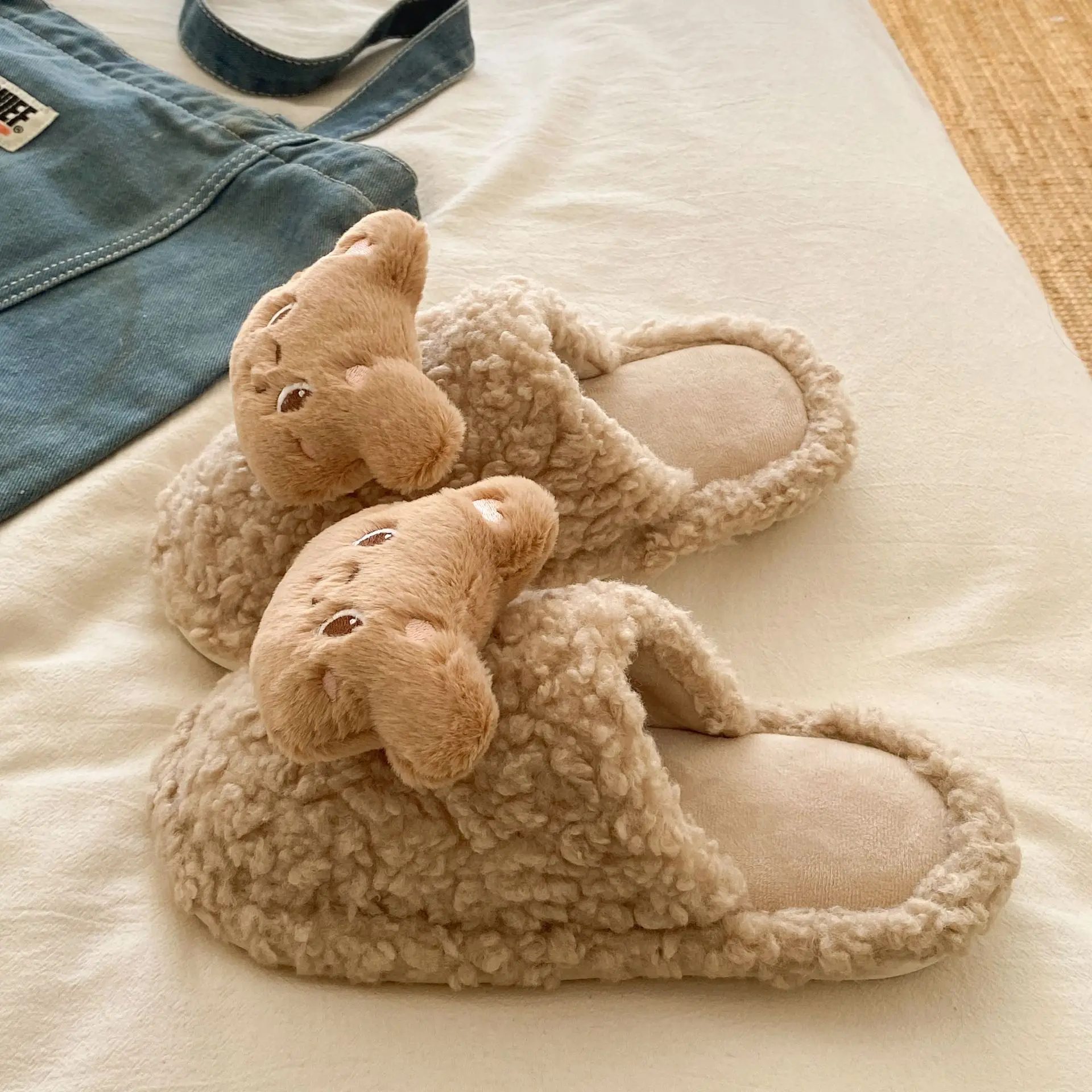 Soft Bear Cartoon Flats for Women 2025 Winter - Image 21