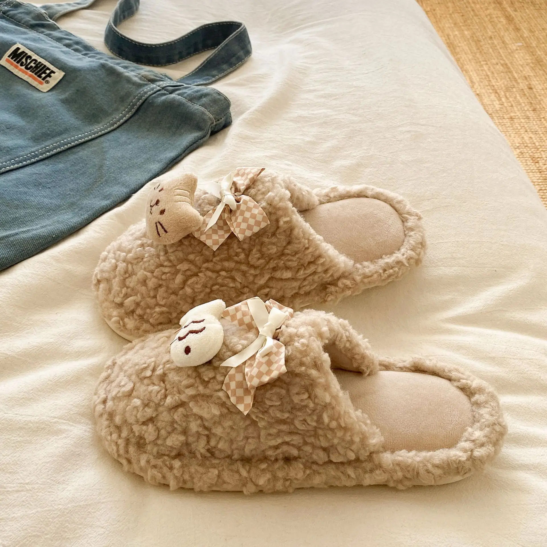 Soft Bear Cartoon Flats for Women 2025 Winter - Image 33