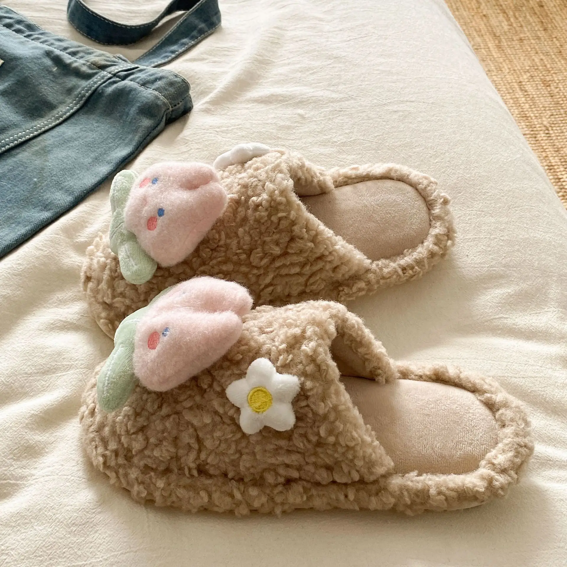 Soft Bear Cartoon Flats for Women 2025 Winter - Image 9