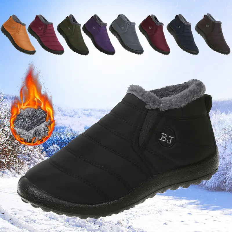 European and American Cross-Border Foreign Trade Large Size Cotton Shoes, Same Style Thickened Middle-Aged and Elderly Cross-Border Warm Plus Velvet Snow Boots Wholesale Large Size - Image 10