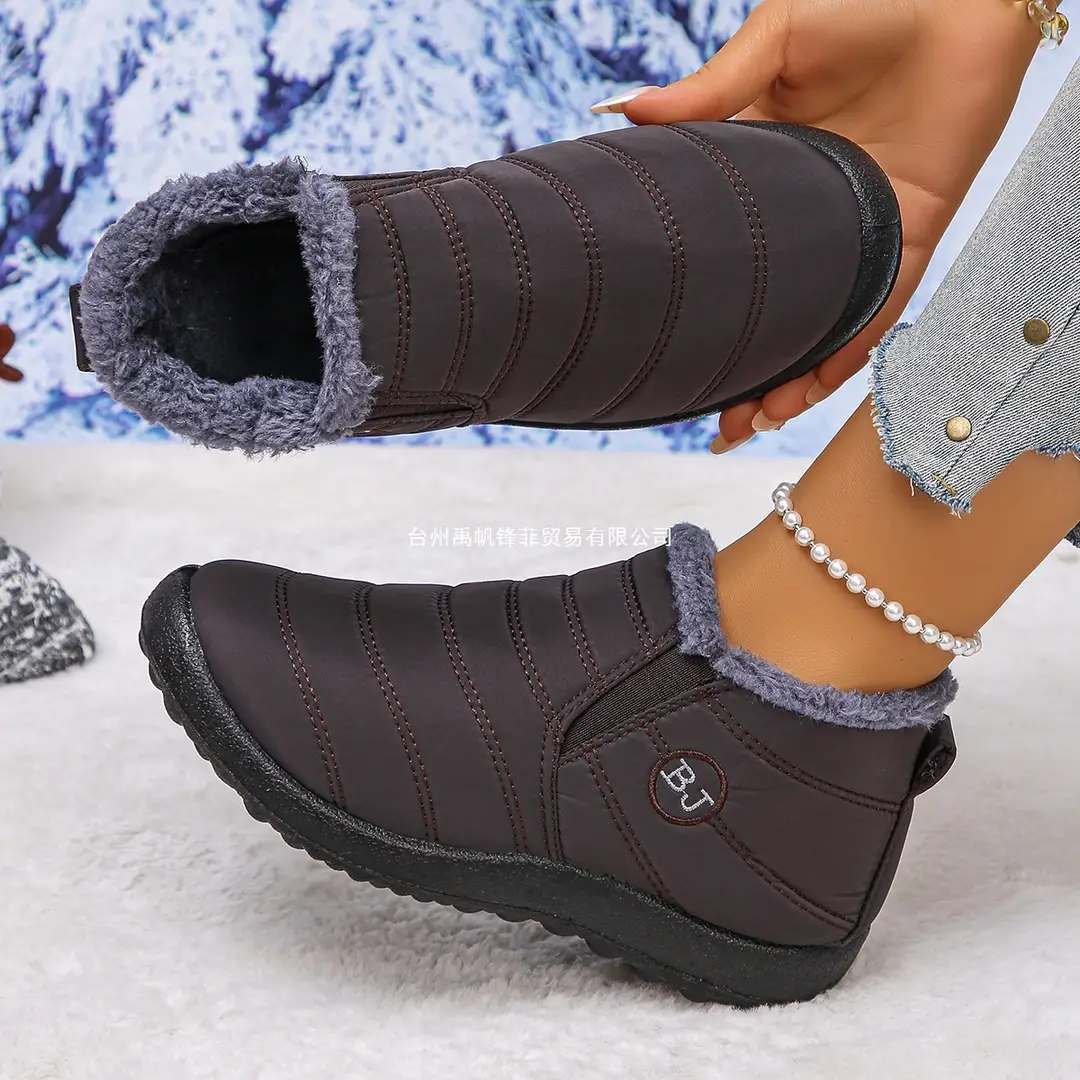 European and American Cross-Border Foreign Trade Large Size Cotton Shoes, Same Style Thickened Middle-Aged and Elderly Cross-Border Warm Plus Velvet Snow Boots Wholesale Large Size - Image 12