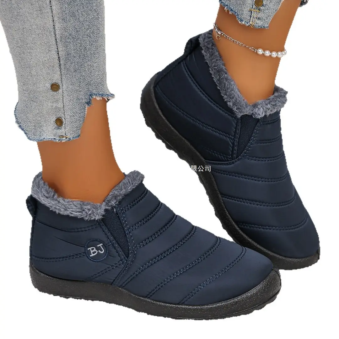 European and American Cross-Border Foreign Trade Large Size Cotton Shoes, Same Style Thickened Middle-Aged and Elderly Cross-Border Warm Plus Velvet Snow Boots Wholesale Large Size - Image 13