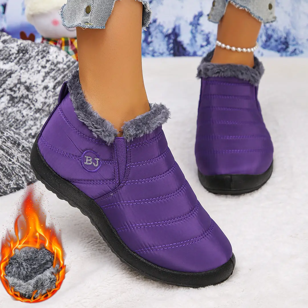 European and American Cross-Border Foreign Trade Large Size Cotton Shoes, Same Style Thickened Middle-Aged and Elderly Cross-Border Warm Plus Velvet Snow Boots Wholesale Large Size - Image 5