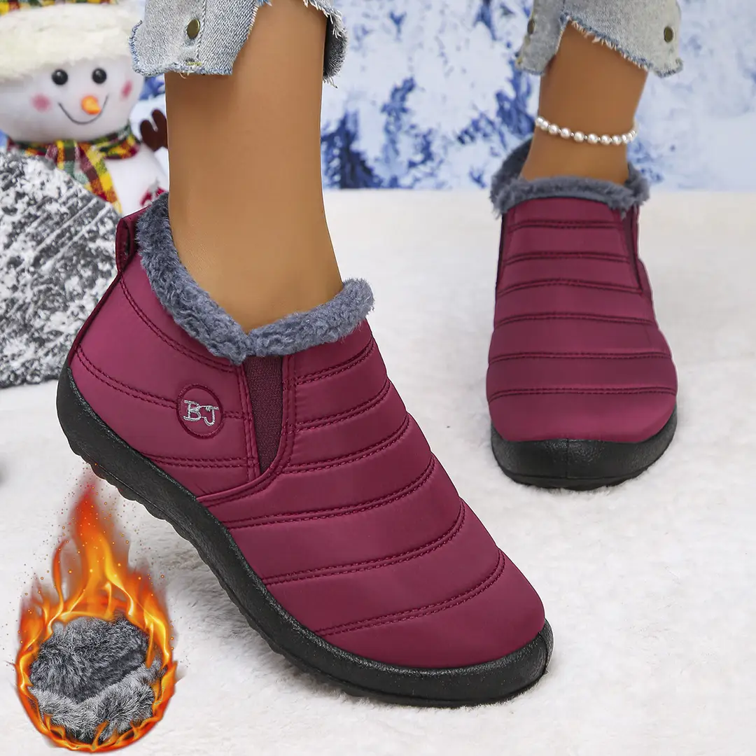 European and American Cross-Border Foreign Trade Large Size Cotton Shoes, Same Style Thickened Middle-Aged and Elderly Cross-Border Warm Plus Velvet Snow Boots Wholesale Large Size - Image 6