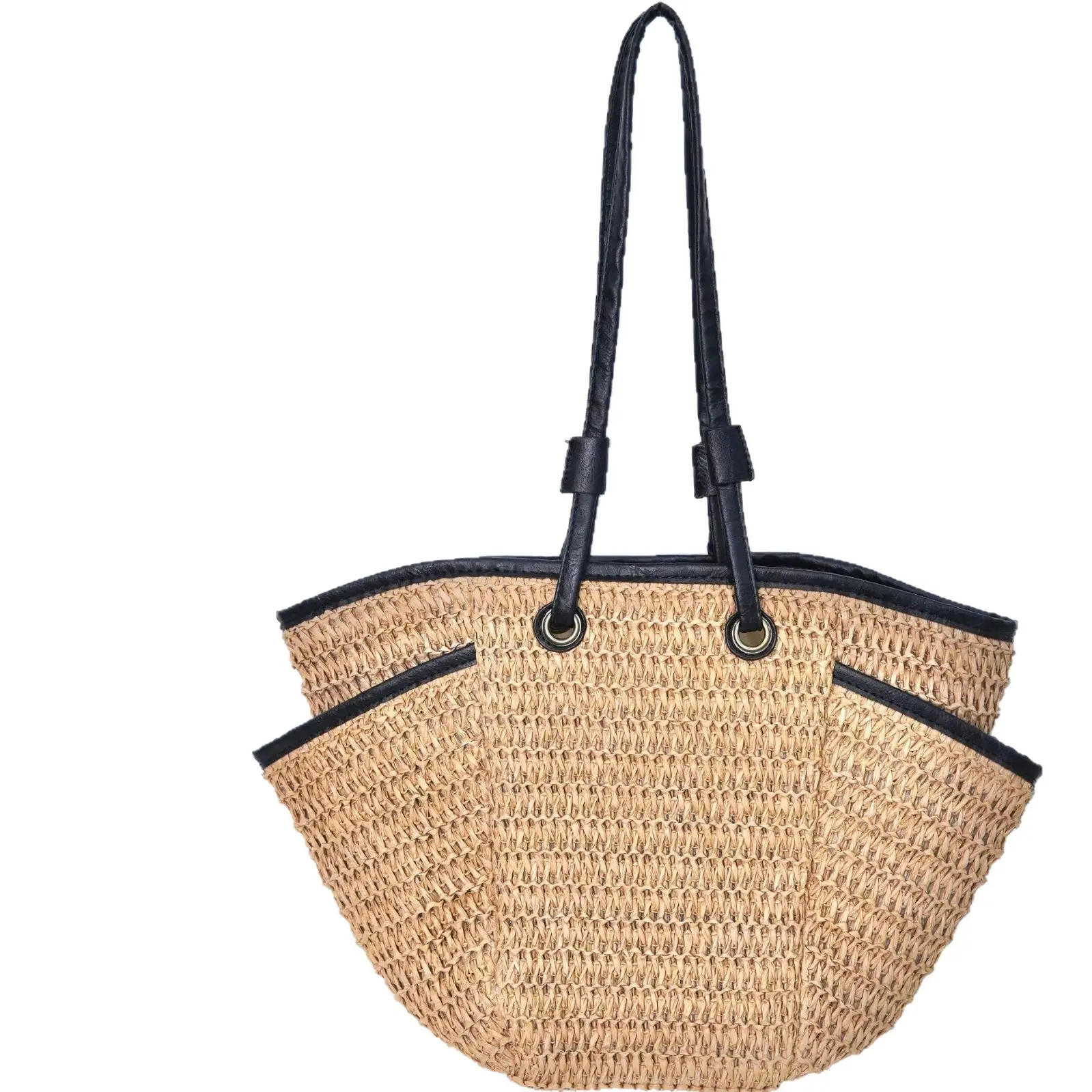 Women Straw Bag Large Capacity Shoulder Bag for Seaside Vacation - Image 7