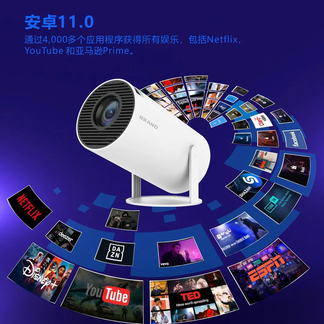 Hy300 Amazon's Popular Ultra-High Definition Projector with the Same Screen Projector Projector Overseas Cross-Border Projector — feature 2