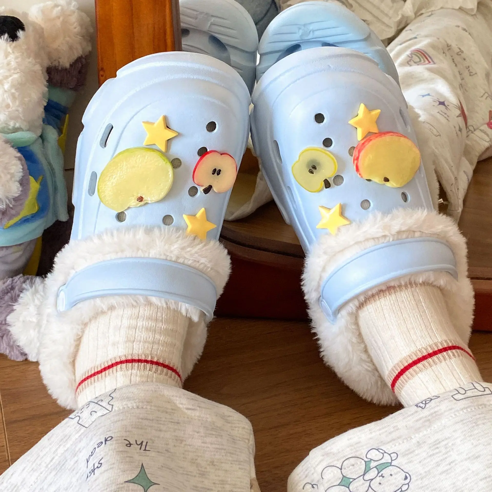 Winter Detachable Cotton Slippers for Women with Furry Toe - Image 5