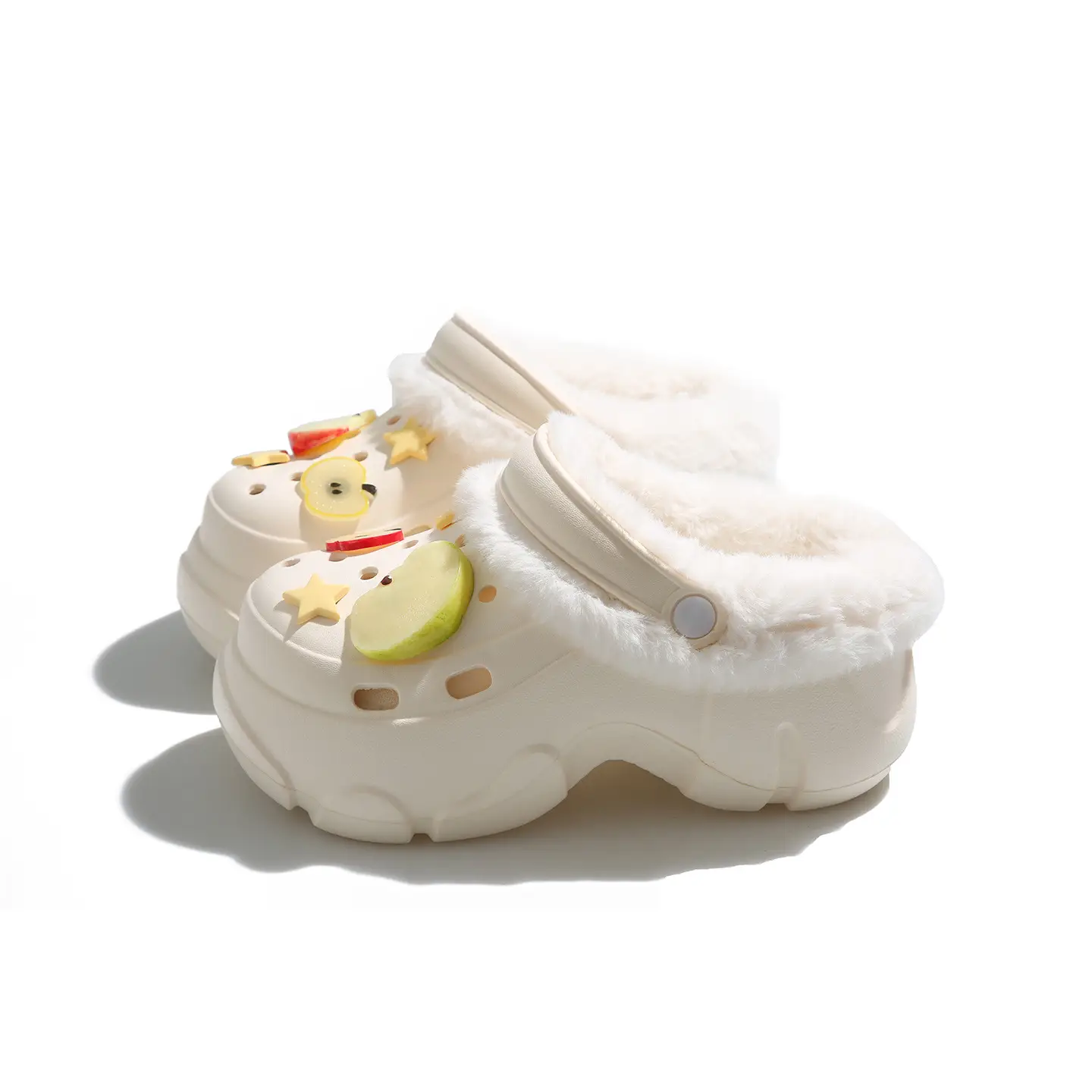 Winter Detachable Cotton Slippers for Women with Furry Toe - Image 9