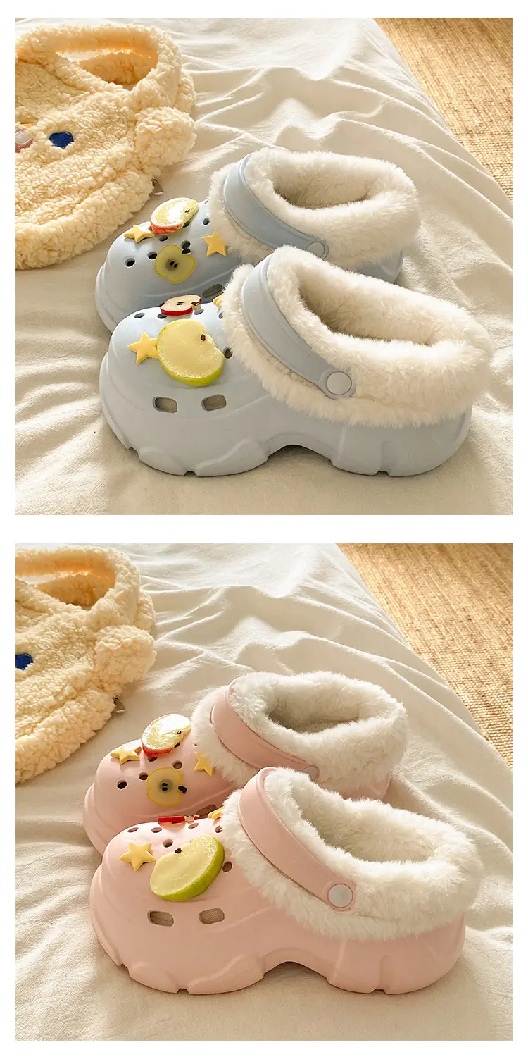 Winter Detachable Cotton Slippers for Women with Furry Toe — feature 17