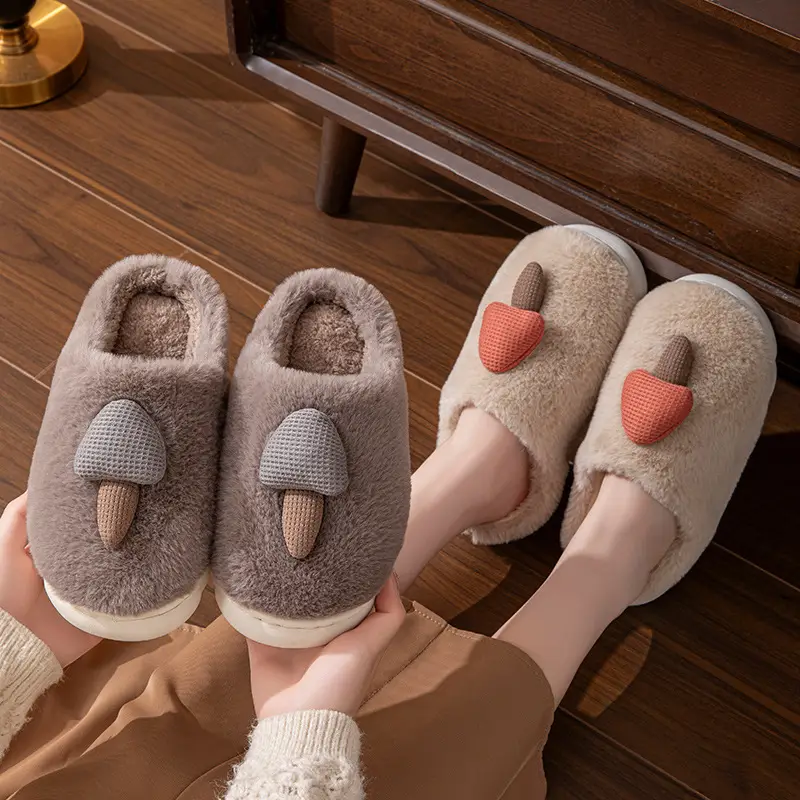 Cotton Slippers for Women in Winter, Non-Slip Warm Slippers for Couples, Men's Winter Indoor Thick-Soled Home Slippers - Image 9