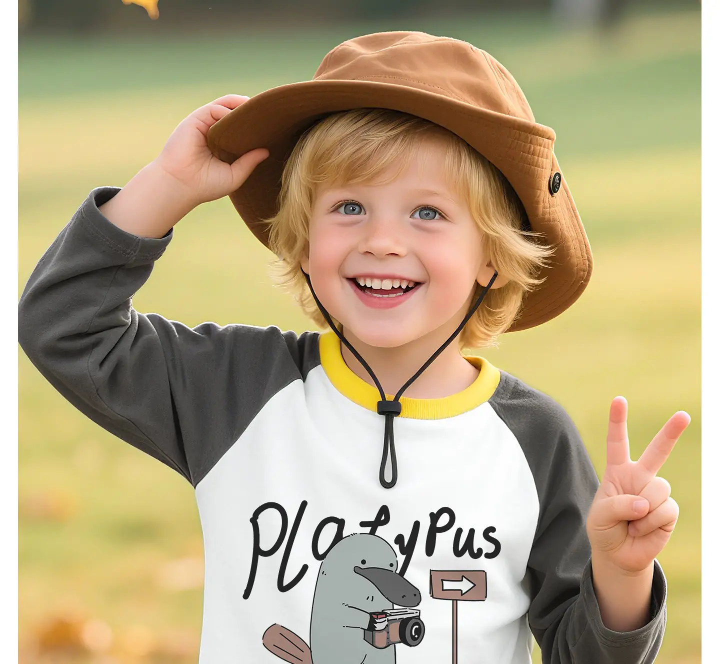 Jingqi Kids T-Shirt Long Sleeve Cotton White Yellow — feature 17